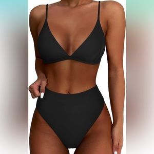 SUUKSESS Women High Waisted High Cut Bikini Set